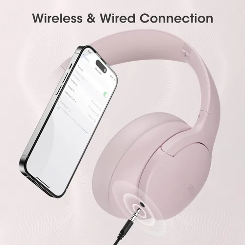 Miniatura 7 de DOQAUS Auriculares Bluetooth sobre la oreja con 90 horas de reproducción, 3 modos de ecualización profesional, graves profundos de alta fidelidad