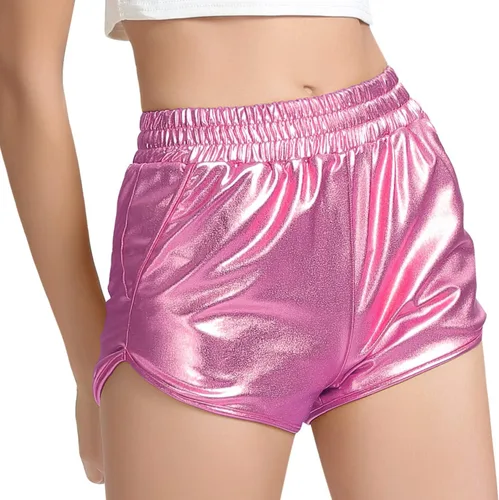 Miniatura 6 de Mirawise Girls Metallic Shorts Shiny Hot Pants Sparkly Dance Outfits Short Pants