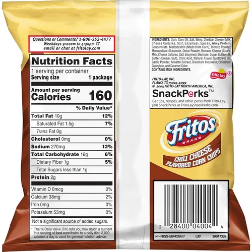 Miniatura 2 de Fritos - Patatas de maíz, queso y ají, 1 onza (paquete de 40)