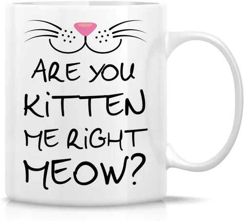 Miniatura 15 de Retreez - Taza Graciosa Show Me Your Kitties Amantes de Gatos, 325 ml, Tazas de Café de Cerámica, Divertidas, Sarcasmo, Sarcasticas, Regalos