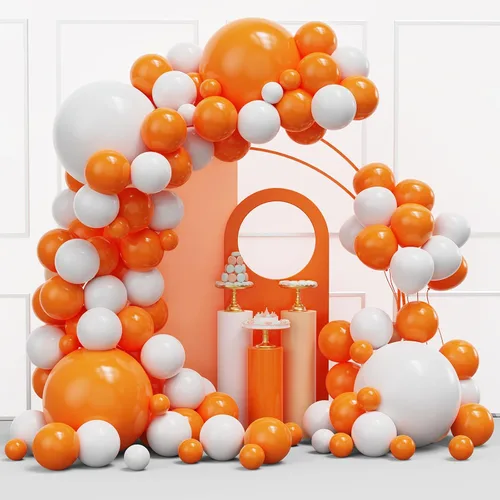 Miniatura 14 de Kit de arco de guirnalda de globos de color dorado y negro, 134 globos metálicos dorados y negros con diferentes tamaños para graduación