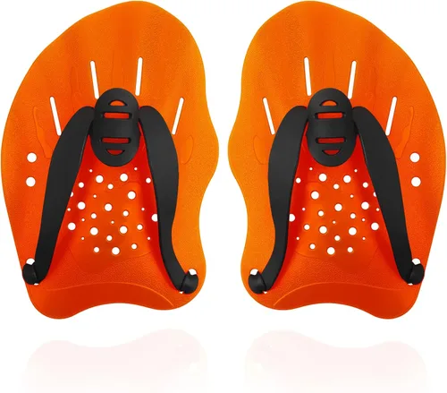 Miniatura 8 de Raquetas de natación para manos, paletas de mano de entrenamiento de natación con correas ajustables, paletas de natación para adultos y niños