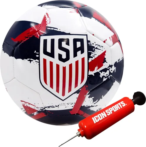 Icon Sports Balón de fútbol oficial de la Federación de Fútbol de USSF93BL-Blanco