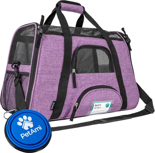 Miniatura 15 de PetAmi Transportador de mascotas aprobado por aerolíneas para gatos, transportador de perros de lados suaves para perros pequeños, suministros