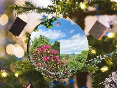 Miniatura 2 de Carolina del Norte Asheville Arboretum Garden USA America Adornos de Navidad para árbol de cerámica colgante de doble cara decoración de Navidad