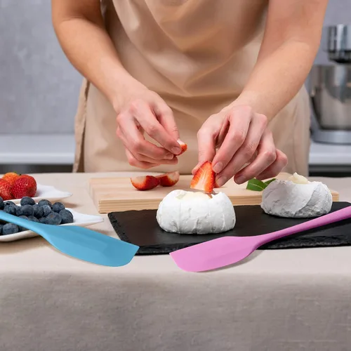 Miniatura 6 de Irenare 24 espátulas de silicona de 11 pulgadas, grandes espátulas de goma resistentes al calor, antiadherentes, flexibles, sin costuras, diseño