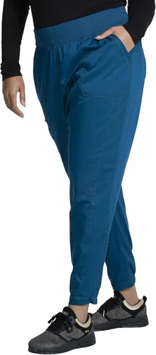 Miniatura 3 de Cherokee WW011 - Pantalones médicos para mujer, tiro natural, uniforme médico, 5 bolsillos, cintura elástica, ultra suave, elástico de 2 vías, WW011