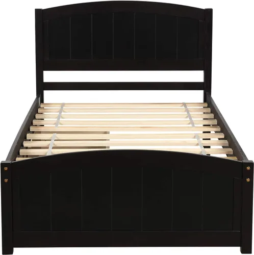 Miniatura 4 de Harper & Bright Designs Cama de plataforma de tamaño individual con 2 cajones de almacenamiento, marco de cama individual de madera