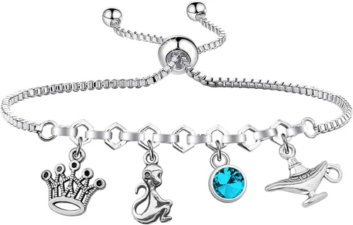 KEYCHIN Llavero de película Jasmin Princess You Are Braver Stronger Smarter Than You Think Jewelry Regalos para fanáticos de Jasmin y Alad