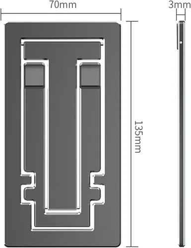 Miniatura 7 de Soporte para teléfono celular, totalmente plegable, altura ajustable, soporte de teléfono de aleación de aluminio para escritorio/oficina
