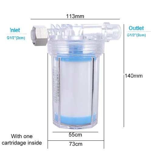 Miniatura 2 de Filtro de lavadora, filtro de sedimentos, tubos de 1/2 pulgada filtro doméstico para ducha, agua, lavavajillas, cocina, filtro de montaje, filtro