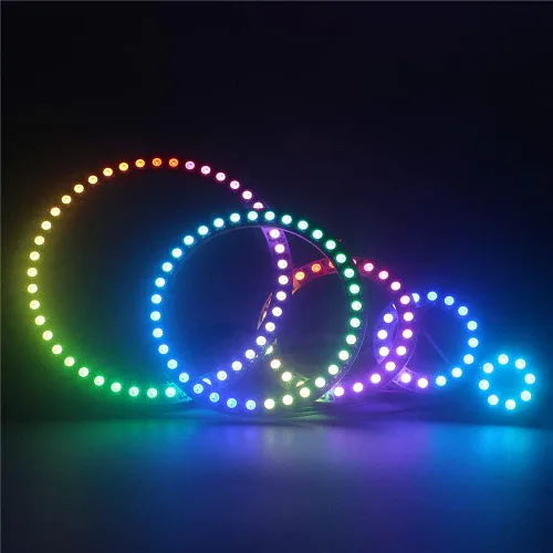Miniatura 4 de WS2812 8 LED Pixel Ring Black PCB direccionable LED módulos 2812 IC RGB a todo color redondo llevado círculo DC5V