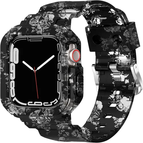 Miniatura 8 de XYF Compatible con correas cristalinas para Apple Watch de 1.929 in, 1.811 in, 1.772 in, 1.732 in, 1.654 in, 1.614 in, 1.575 in, 1.496 in, funda