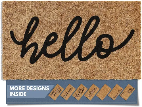 Miniatura 12 de Barnyard Designs Felpudo de bienvenida para exteriores, alfombra grande de entrada para puerta principal, marrón (Home Sweet Home, 30" x 17")