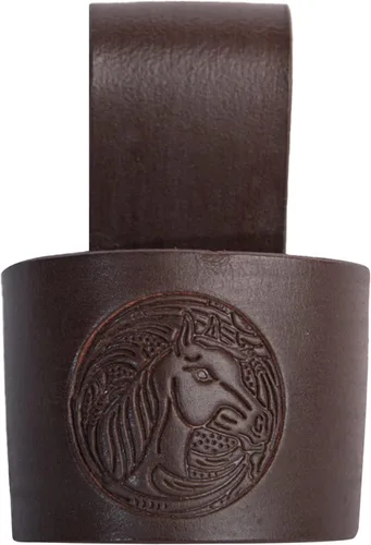 Miniatura 10 de Hulara Handmade Genuine Leather Axe Holster with Belt Loop Hammer Holder for Tool Belt Hammer Holster Axe Hatchet Sheath Viking Axe Small Hammer