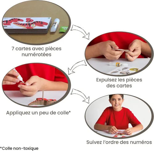 Miniatura 6 de Eugy Rompecabezas 3D de murciélagos, 31 piezas, ecológico, juguete educativo para niños, niñas y niños a partir de 6 años