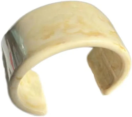Pulsera abierta de resina acrílica ligera y colorida, transparente, gruesa, gruesa, delgada, cara ancha, resina acrílica para mujeres y niñas,