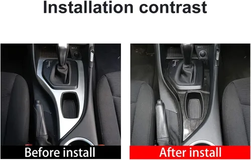 Miniatura 2 de YIWANG Cubierta de panel de decoración de palanca de cambios de consola central de ABS cromada para BMW X1 E84 2013-2015 Accesorios para automóvil