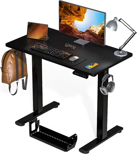 Miniatura 10 de Kingant Escritorio de pie con altura ajustable pequeño, escritorios eléctricos de pie [32 x 24 pulgadas] - Escritorios ergonómicos de pie y sentado