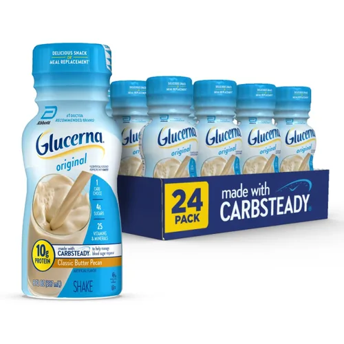 Glucerna Original Diabetes Care Shake, Classic Butter Pecan, reemplazo de comida para diabéticos para apoyar el manejo del azúcar en la sangre, 10g