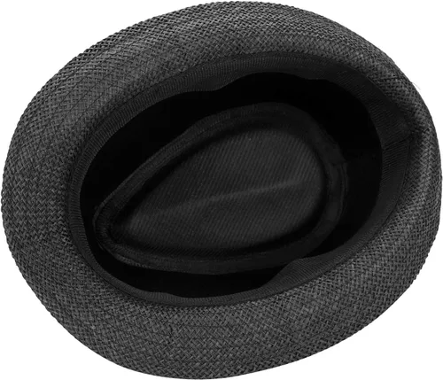 Miniatura 25 de Sombrero de vaquero de paja para hombres y mujeres, sombrero de sol de ala ancha, sombrero de vaquera Panamá con correa para la barbilla, sombrero