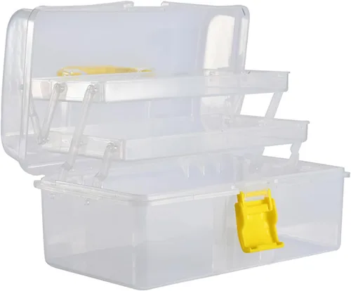 Miniatura 19 de Utoolmart Caja de herramientas de 9 pulgadas, caja de almacenamiento con compartimento de PP, organizador y almacenamiento para herramientas