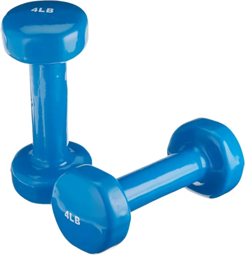 Miniatura 2 de Sammons Preston Mancuernas de hierro recubiertas de vinilo, 1 libra, par, pesas suaves de fácil agarre para entrenamiento de fuerza, tonificación
