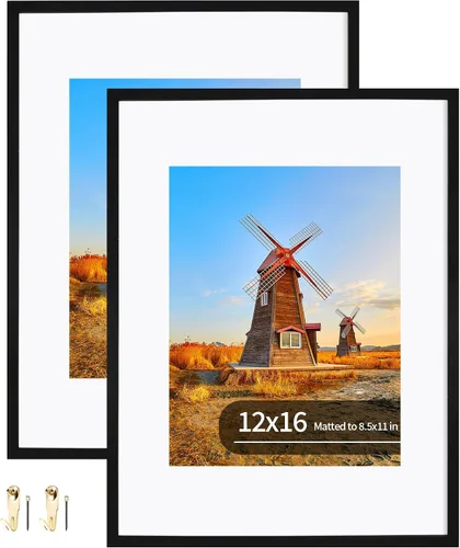 Miniatura 172 de Hongkee - Juego de 2 marcos de fotos, HK042515-MD5.5X8.5-BK(2PK)