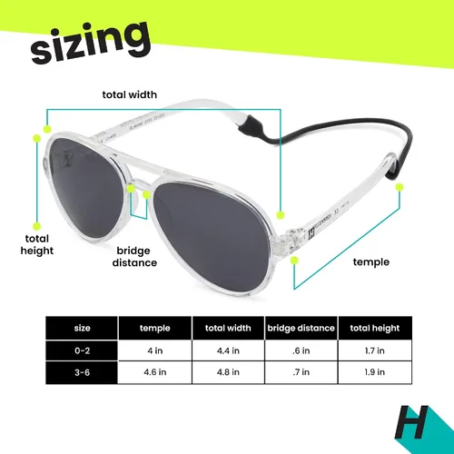 Miniatura 5 de Hipsterkid Polarized Kids' Sunglasses with Strap Flexible Frame, 100% UV Protection, Aviator - Ages 3-6