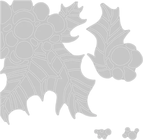 Miniatura 2 de Sizzix Holly Pieces Thinlits Juego de troqueles 4PK 664738 Tim Holtz