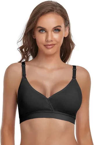 Miniatura 2 de JOYTREE Wireless Nursing Bras for Breastfeeding 3 Pack Maternity Bras for Pregnancy Supportive for Women with Extra Extenders