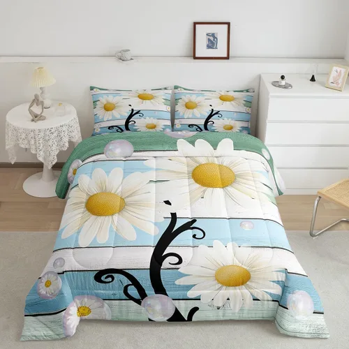 Miniatura 15 de Erosebridal Juego de ropa de cama de guitarra, juego de edredón de notas musicales de mariposa, tamaño individual, juego de edredón de música hip