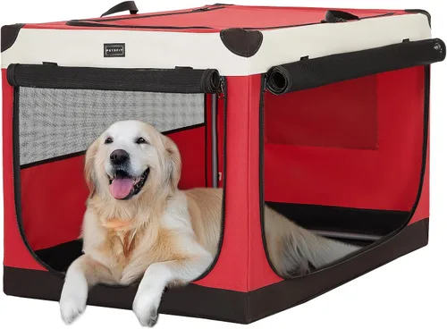 Miniatura 21 de PETSFIT Jaula portátil suave de 26 pulgadas para perros – Marco resistente en espiral patentado, perrera plegable para perros pequeños, 3 puertas