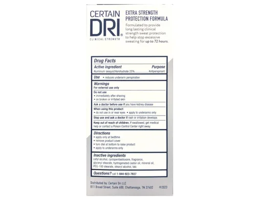 Miniatura 4 de Certain DRI Desodorante antitranspirante extra fuerte, polvo fresco sólido, 1.7 onzas (paquete de 6)