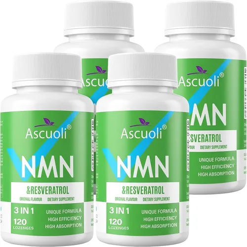 Miniatura 12 de NMN sublingual 500mg + Trans-Resveratrol 400mg, fórmula avanzada 3 en 1 99% puro suplemento de NMN y resveratrol para aumentar* NAD, células, Verde