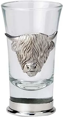 Vaso de chupito de peltre escocés de 2 onzas, hecho a mano, utensilios de cocina celta, bebidas para fiesta, regalo de inauguración de la casa (vaca