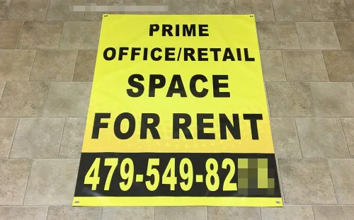 Miniatura 2 de Cartel impreso personalizado de 36 x 48 pulgadas para oficina principal o espacio minorista para alquiler con tu número de teléfono (diseño #6)