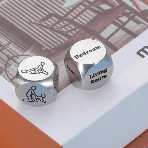 Miniatura 7 de 2 dados de regalo para el día de San Valentín para él, su aniversario, para novio, novia, marido, esposa, hombres y mujeres, juego nocturno