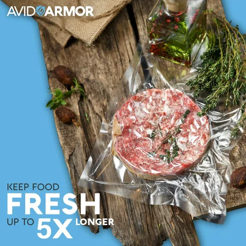 Miniatura 6 de Avid Armor Bolsas selladoras al vacío de cámara, 6 x 10 pulgadas y 8 x 12 pulgadas, paquete de 280 unidades, bolsas resistentes de grado comercial