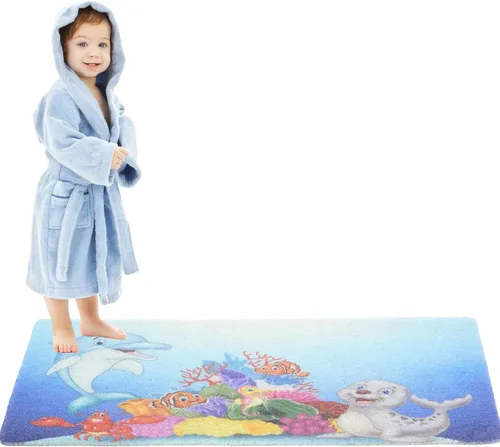 Miniatura 77 de Tapete de ducha antideslizante para bañera - Tapete de baño de lufa para baño - Tapete de baño de 40 x 16 pulgadas - Alfombra de baño antideslizante