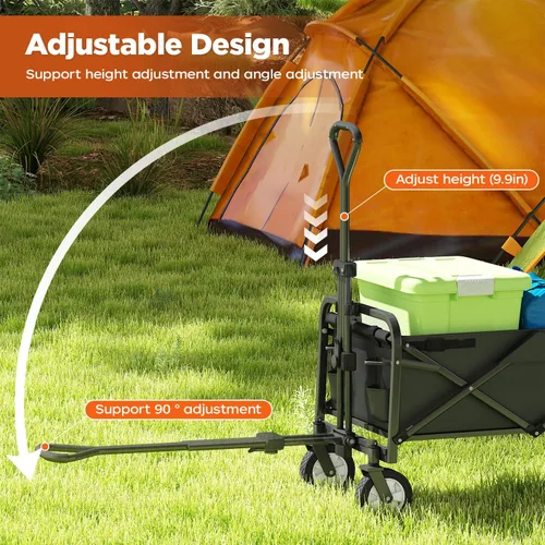 Miniatura 5 de PayLessHere Carrito plegable con ruedas Negro Carrito plegable resistente con capacidad de 330 libras con ruedas todo terreno y mango Azul