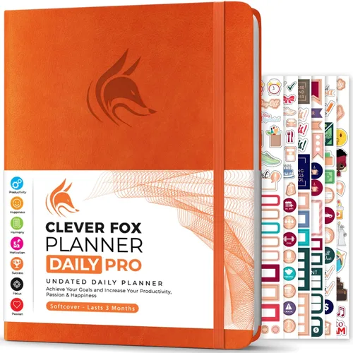 Miniatura 19 de Clever Fox Agenda Daily PRO – Agenda diaria de 8.5 x 11 pulgadas tamaño A4 y diario de gratitud para aumentar la productividad, gestión del tiempo