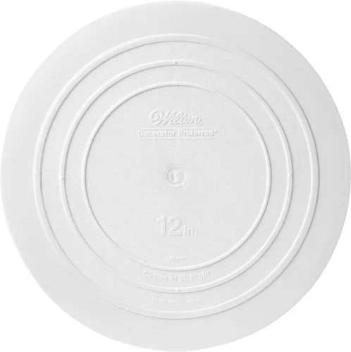 Miniatura 2 de Wilton Placa separadora de borde liso para pasteles, 8 pulgadas, color blanco