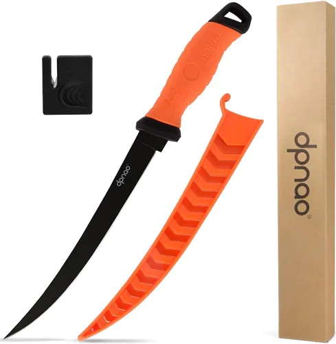 Cuchillo de filete de pesca, hoja afilada y flexible de acero inoxidable de 7 a 9 pulgadas, cuchillos de nivel profesional para filetear y deshuesar