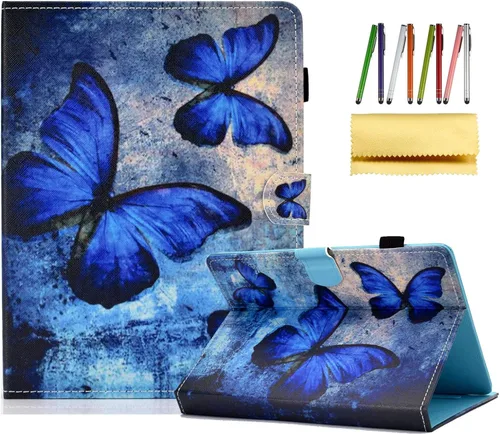 Miniatura 37 de Funda universal para tablet de 7 pulgadas, piel sintética [ranuras para tarjetas], cubierta magnética, para Samsung Galaxy Tab E/Tab A 7.0, Fire 7