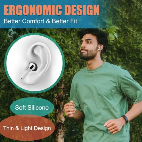Miniatura 4 de 5 pares de almohadillas para AirPods 4, funda de auriculares de silicona AirPod 4 antideslizante y suave, accesorios para Air Pod 4 compatibles