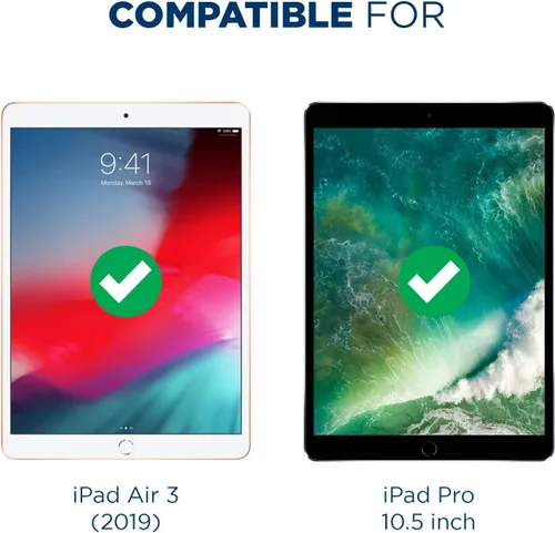 Miniatura 2 de Tech Armor Protector de pantalla de vidrio templado balístico diseñado para Apple iPad Air 3 (2019), iPad Pro 10.5 (2017) pulgadas, 1 paquete