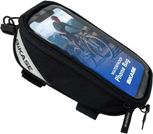 BiKase Beetle - Bolsa grande para teléfono para bicicleta eléctrica, soporte de teléfono de nailon resistente al agua para bicicletas, compatible