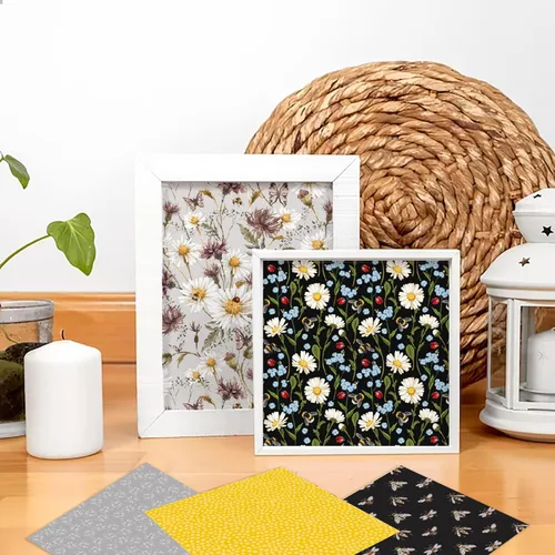 Miniatura 5 de Paquete de papel de origami con patrón de abeja, 24 hojas de una cara de 6 x 6 pulgadas, fondo de miel, álbum de recortes de panal de abeja, papel