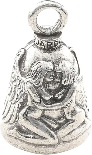Miniatura 47 de Guardian Bell Good Luck Bell w/Keyring & Black Velvet Bag Motorcycle Bell Lead-Free Pewter Made in USA Phoenix Biker